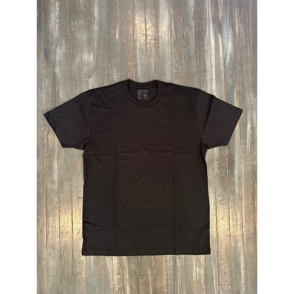 Fresh Clean Threads Mens Crew Neck Short Sleeve Tee T-Shirt Black